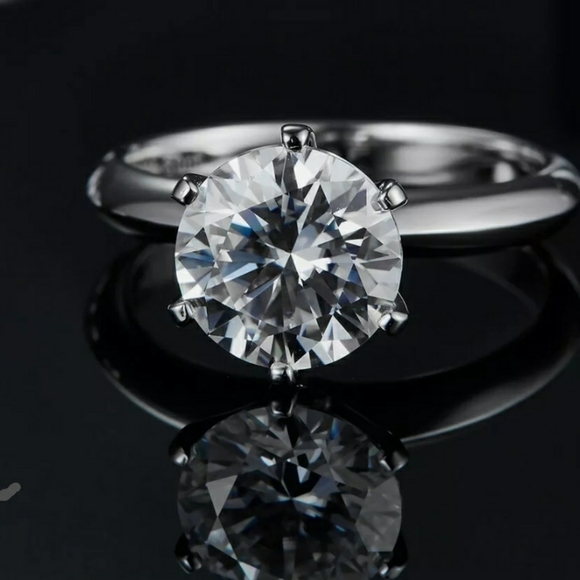 🆕️ Certified 3ct. t.w. Moissanite Diamond Solitaire - Picture 3 of 16